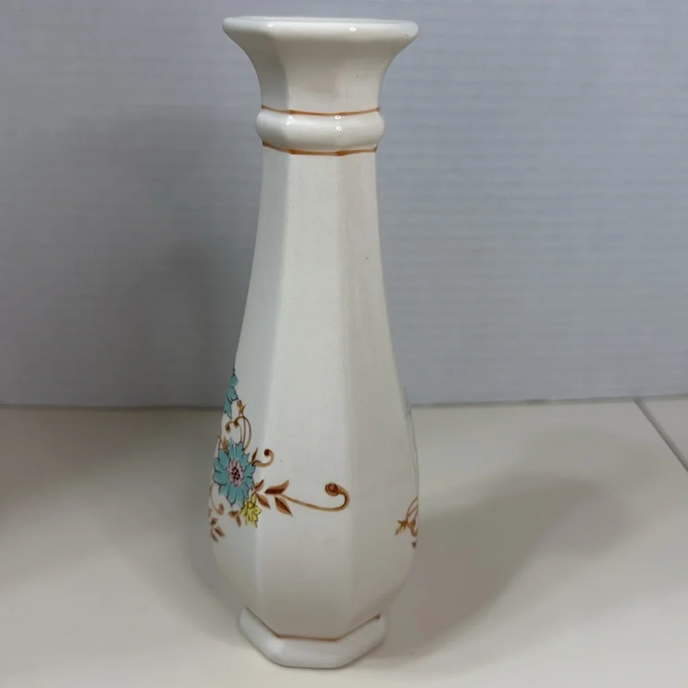Vintage FTD Floral Ceramic Bud Vase 1983 Made in Portugal